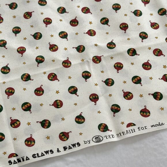 Moda Fabrics by Deb Strain Santa Claws & Paws Fabric Cotton Xmas Fabric BTHY - Picture 4 of 4